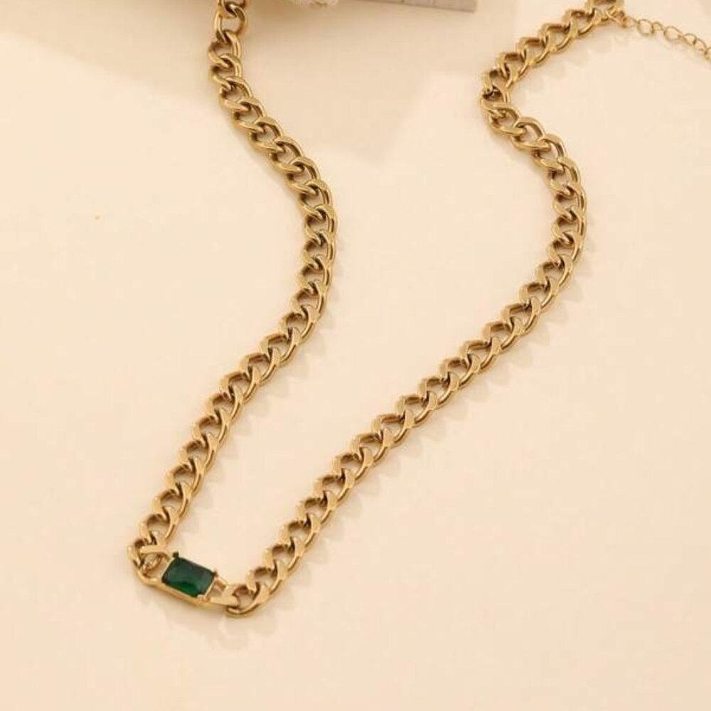 Gold Filled Necklace with Gemstone